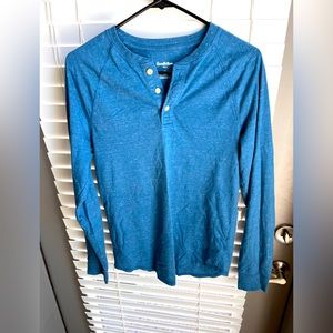 GoodFellow & Co. Blue Quarter Button long sleeve shirt